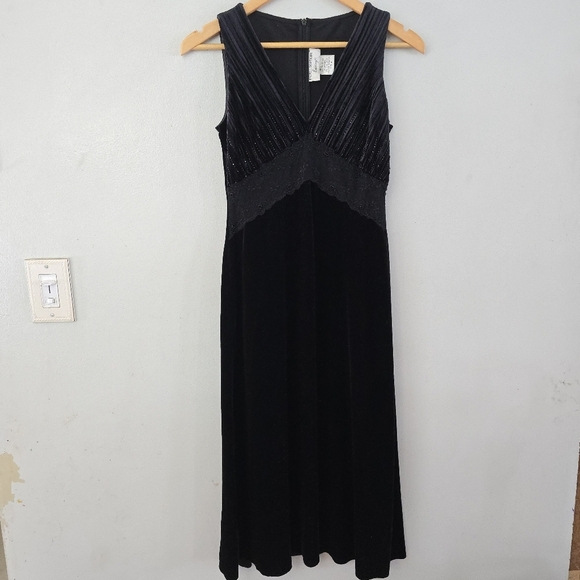 Papell Boutique Dresses & Skirts - Vintage Papell Boutique Babydoll Midi Beaded Dress Sz 4 Fairy Y2k Whimsy Gothic